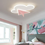 Lumendat Creative Cartoon Clouds Airplane LED Kids Flush Mount Ceiling Light Lumendat
