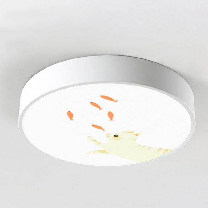 Lumendat Cartoon Creative Colorful Round Children LED Flush Mount Ceiling Light Lumendat