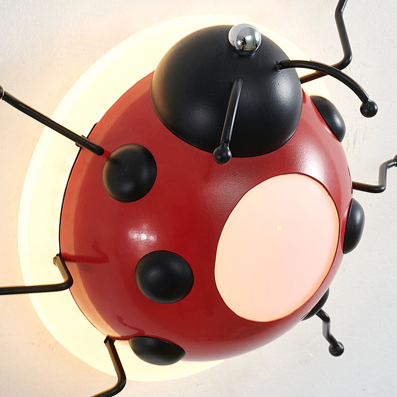 Lumendat Contemporary Creative Cartoon Beetle Acrylic LED Kids Wall Sconce Lamp For Bedroom Lumendat