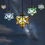 Tiffany Star Shade Icy Clear Glass 1-light LED Pendant Light BulbSquare