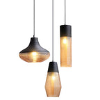 Modern Ribbed Glass 1 -light Pendant Light Lumendat