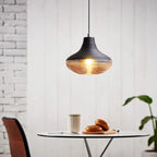 Modern Ribbed Glass 1 -light Pendant Light Lumendat