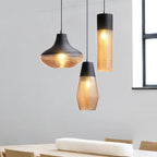 Modern Ribbed Glass 1 -light Pendant Light modern luxury lighting fixture