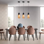 Modern Ribbed Glass 1 -light Pendant Light Lumendat