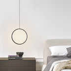 Minimalist Circle 1-light LED Metal Shade Pendant Light BulbSquare