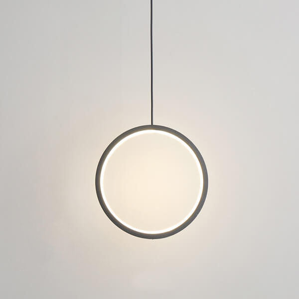Minimalist Circle 1-light LED Metal Shade Pendant Light BulbSquare