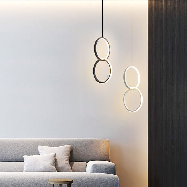 Minimalist Circle 1-light LED Metal Shade Pendant Light BulbSquare