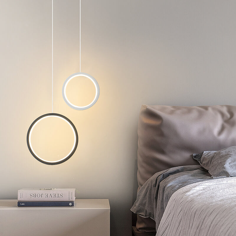 Minimalist Circle 1-light LED Metal Shade Pendant Light BulbSquare