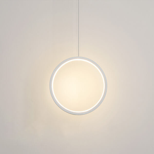 Minimalist Circle 1-light LED Metal Shade Pendant Light BulbSquare