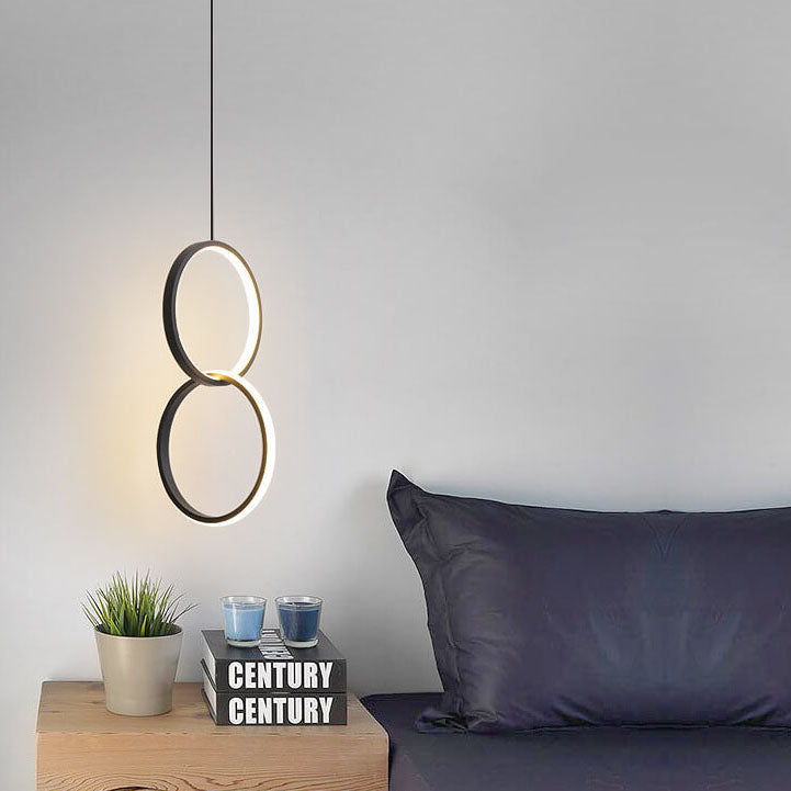 Minimalist Circle 1-light LED Metal Shade Pendant Light BulbSquare