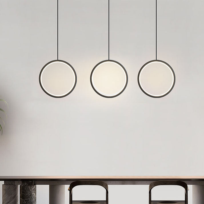 Minimalist Circle 1-light LED Metal Shade Pendant Light BulbSquare