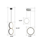 Minimalist Circle 1-light LED Metal Shade Pendant Light BulbSquare