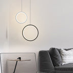 Minimalist Circle 1-light LED Metal Shade Pendant Light BulbSquare