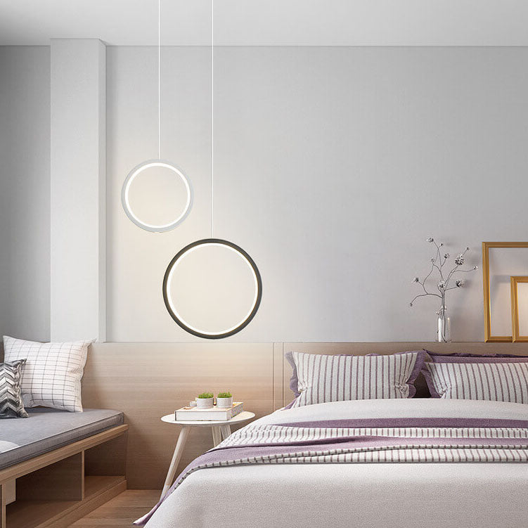 Minimalist Circle 1-light LED Metal Shade Pendant Light BulbSquare