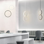 Minimalist Circle 1-light LED Metal Shade Pendant Light BulbSquare