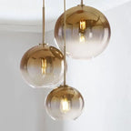 Nordic Gradient Glass 1-light Globe Pendant Light modern luxury lighting fixture