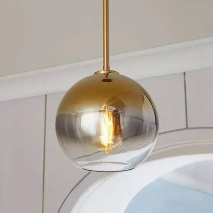 Nordic Gradient Glass 1-light Globe Pendant Light Lumendat