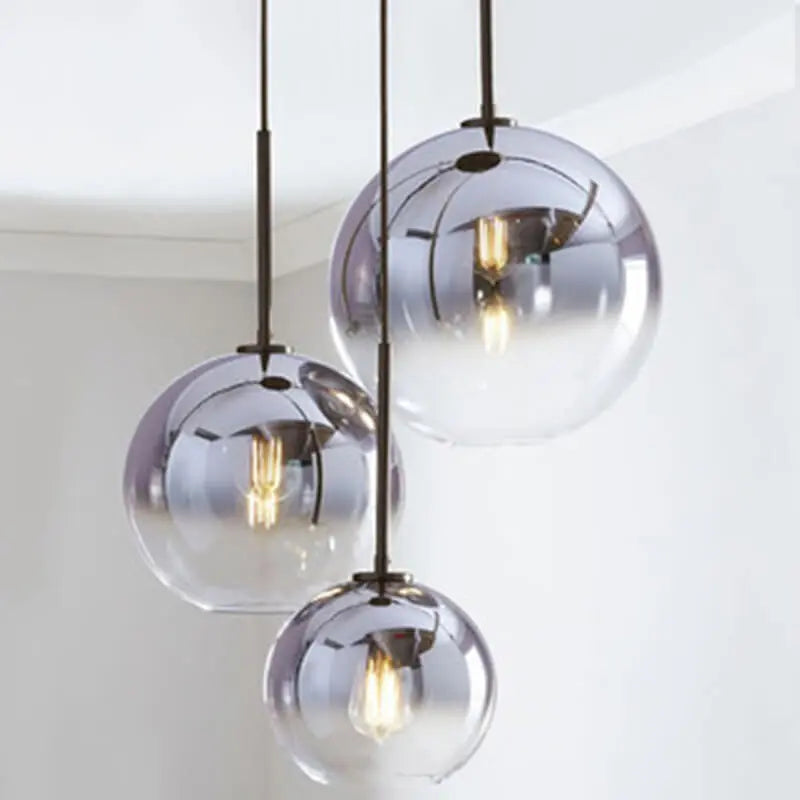 Nordic Gradient Glass 1-light Globe Pendant Light Lumendat