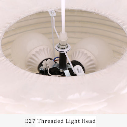 Modern Minimalist Feather Iron 1-Light Heart Shade Pendant Light for Living Room