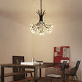 Modern Crystal Dandelion LED Chandelier – 13 or 19 Lights, Black & Gold Lumendat