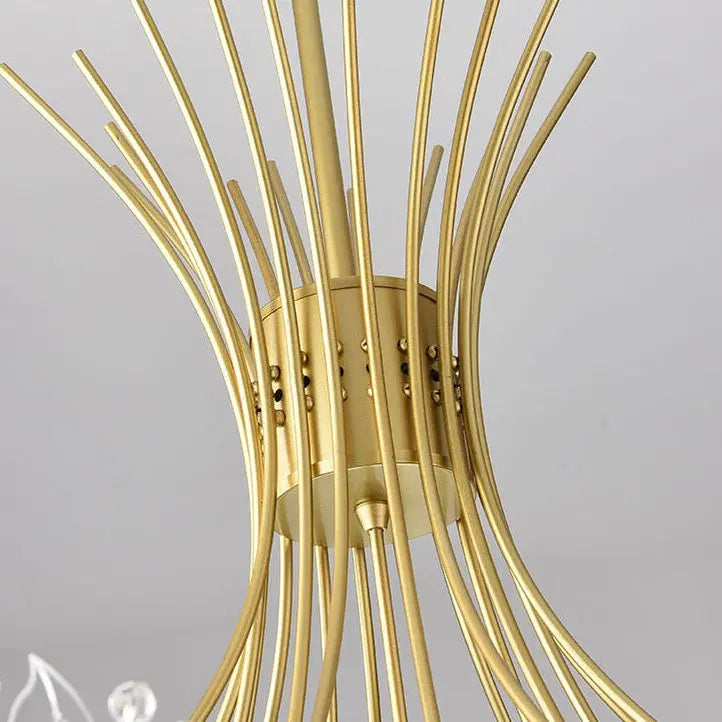 Modern Crystal Dandelion LED Chandelier – 13 or 19 Lights, Black & Gold Lumendat