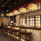 Rattan 1-light Single Dome Shaped Pendant Light BulbSquare