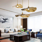 Modern Golden Bronze Color Lotus Leaf Shape 1-light Pendant Light Lumendat