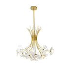 Modern Crystal Dandelion LED Chandelier – 13 or 19 Lights, Black & Gold Lumendat