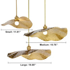 Modern Golden Bronze Color Lotus Leaf Shape 1-light Pendant Light Lumendat