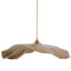Modern Golden Bronze Color Lotus Leaf Shape 1-light Pendant Light Lumendat