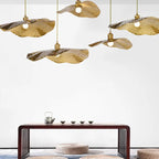 Modern Golden Bronze Color Lotus Leaf Shape 1-light Pendant Light Lumendat