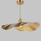 Modern Golden Bronze Color Lotus Leaf Shape 1-light Pendant Light Lumendat