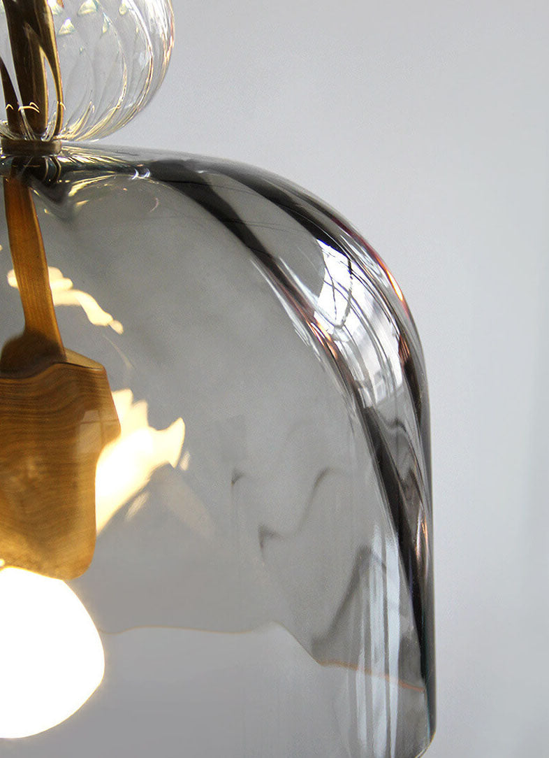 Nordic Colorful Candy Cane Glass 1-light LED Pendant Light BulbSquare