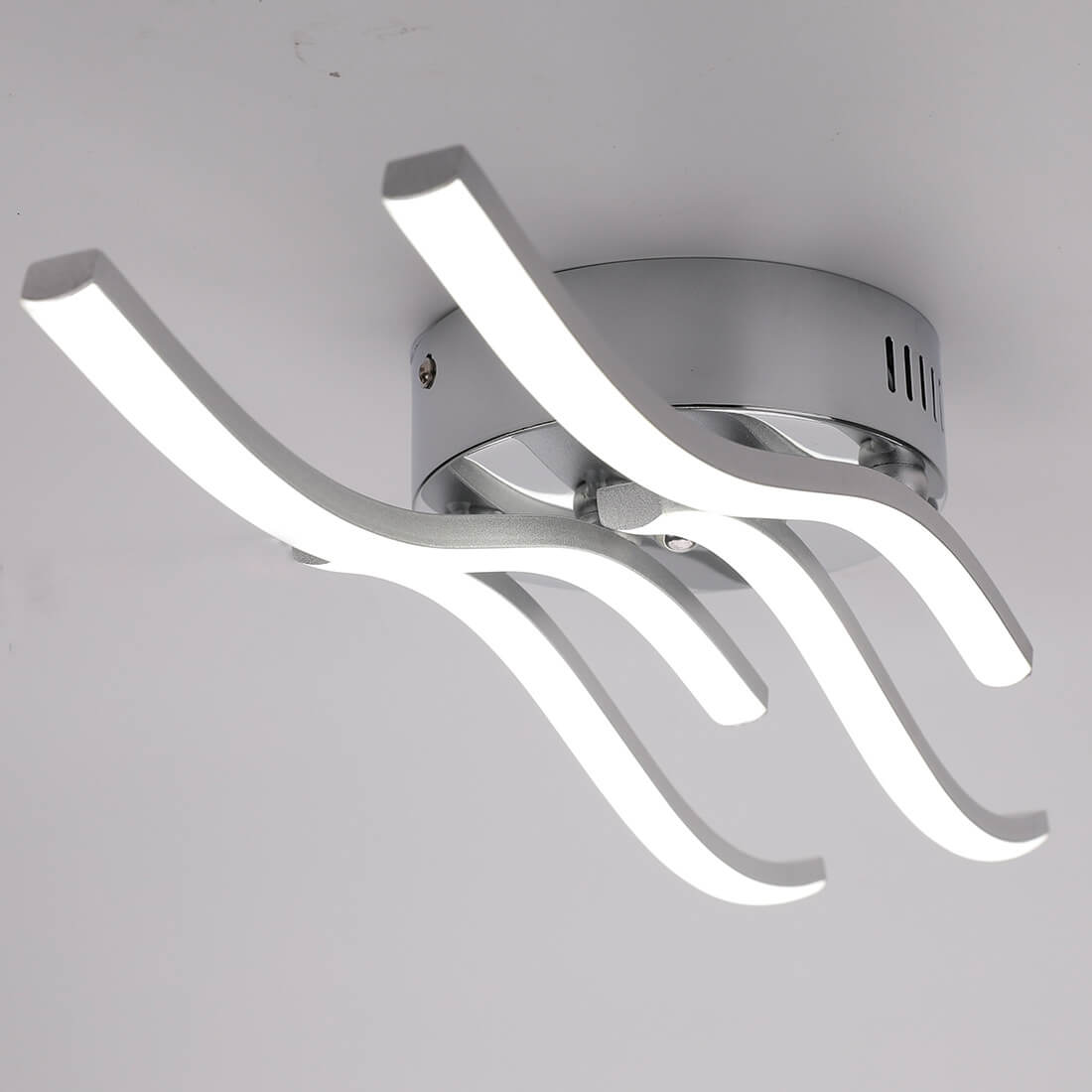 Simple Line Wave LED Semi-flush Mount Ceiling Light