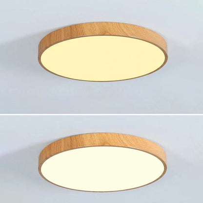 Contemporary Scandinavian Round Pvc Iron LED Flush Mount Ceiling Light for Bedroom