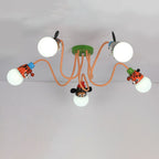 Lumendat Cartoon Creative Animal Light Head 3/4/5 Light Kids Semi-Flush Mount Ceiling Light Lumendat