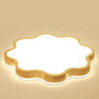 Nordic Flower Shape Wooden LED Flush Mount Ceiling Light Lumendat