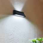 Outdoor Solar Waterproof Rectangular Slant LED Patio Wall Sconce Lamp Lumendat