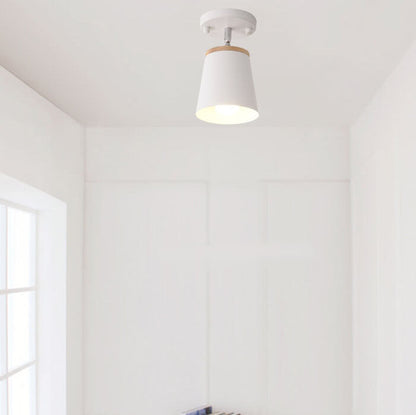 Nordic Macaron Column 1-light Semi-flush Mount Ceiling Light