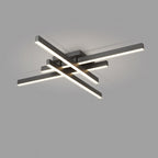 Industrial Aluminum Creative Geometric Line LED Flush Mount Light BulbSquare