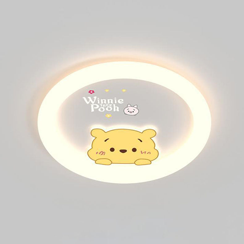 Lumendat Contemporary Creative Cartoon Animal Duck Acrylic LED Flush Mount Ceiling Light For Bedroom Lumendat