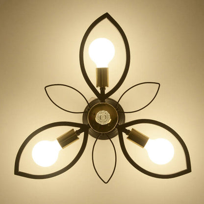 Nordic Light Luxury Wrought Iron Crystal 6/8-light Flush Mount Ceiling Light