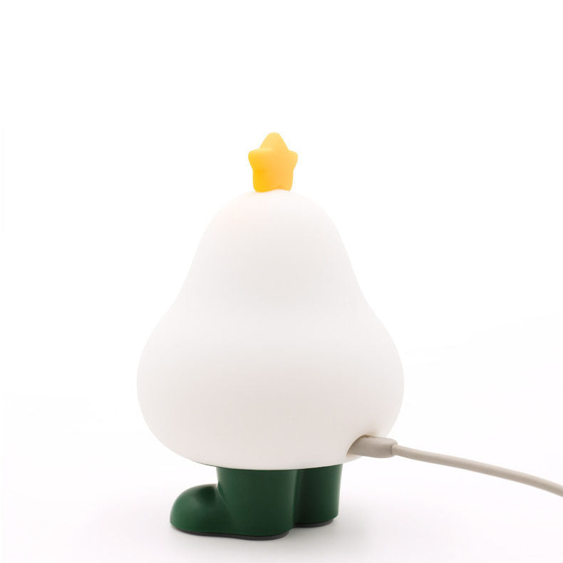 Lumendat Creative Cartoon Pear Silicone Timing LED Night Light Table Lamp Lumendat