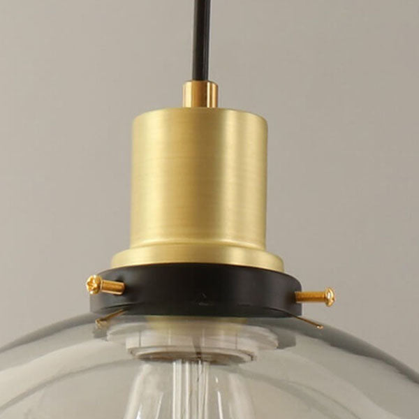 Vintage Minimalist Semi-circular Cone Cup Iron Glass 1-light Pendant Light BulbSquare