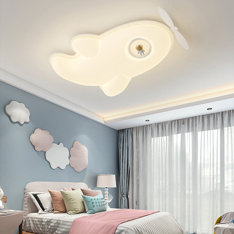 Lumendat Contemporary Nordic Kids Iron PE Plane LED Flush Mount Ceiling Light For Bedroom Lumendat