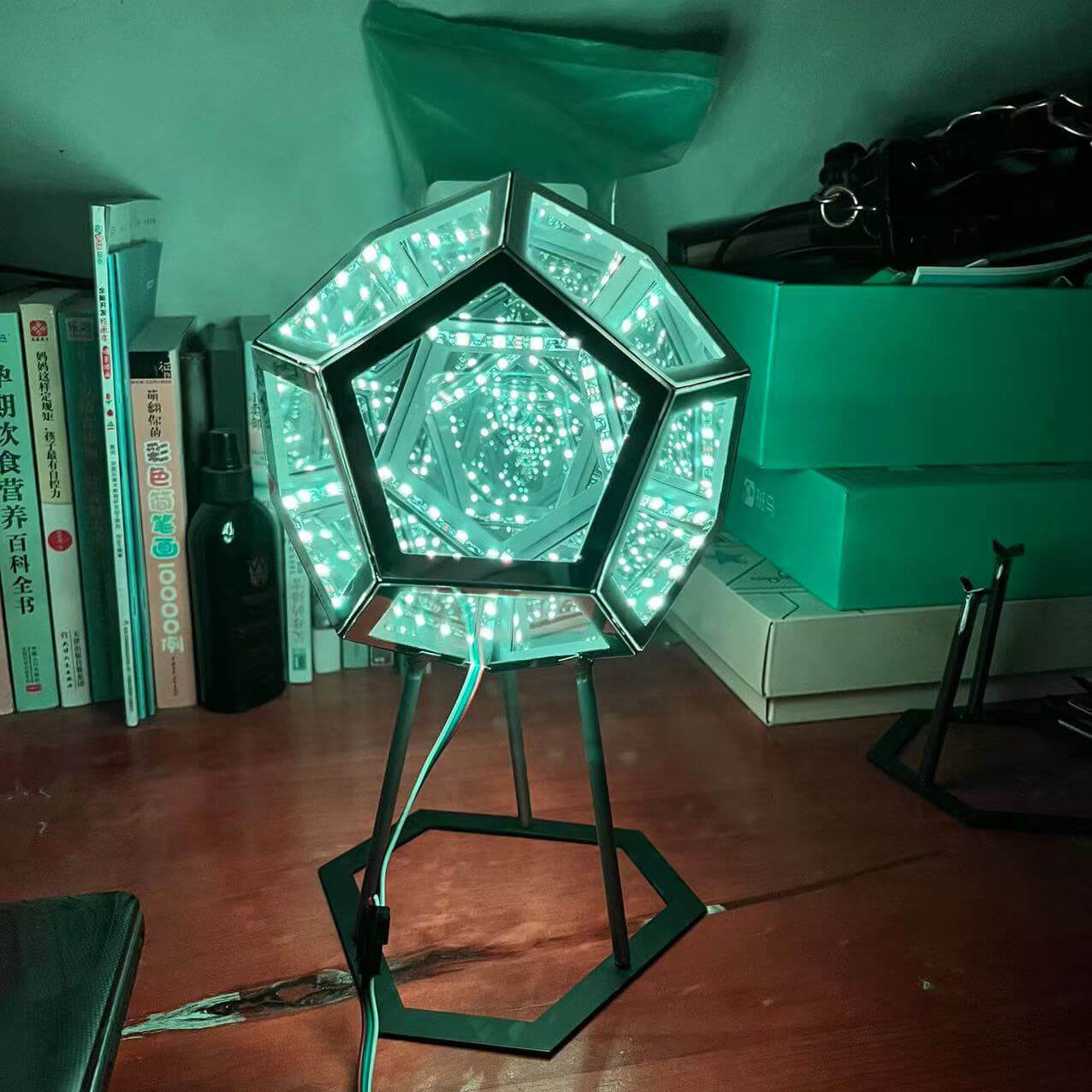 Infinity Dodecahedron LED Night Light Art Table Lamp Lumendat