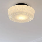 Contemporary Simplicity Iron Glass Cylinder Shade 3-Light Semi-Flush Mount Ceiling Light For Living Room
