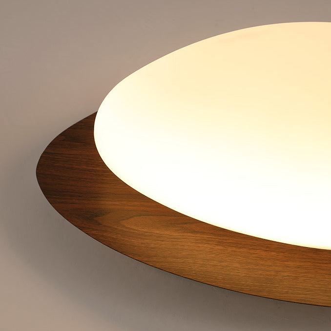 Contemporary Scandinavian Pebble Shape Iron Acrylic LED Flush Mount Ceiling Light for Bedroom
