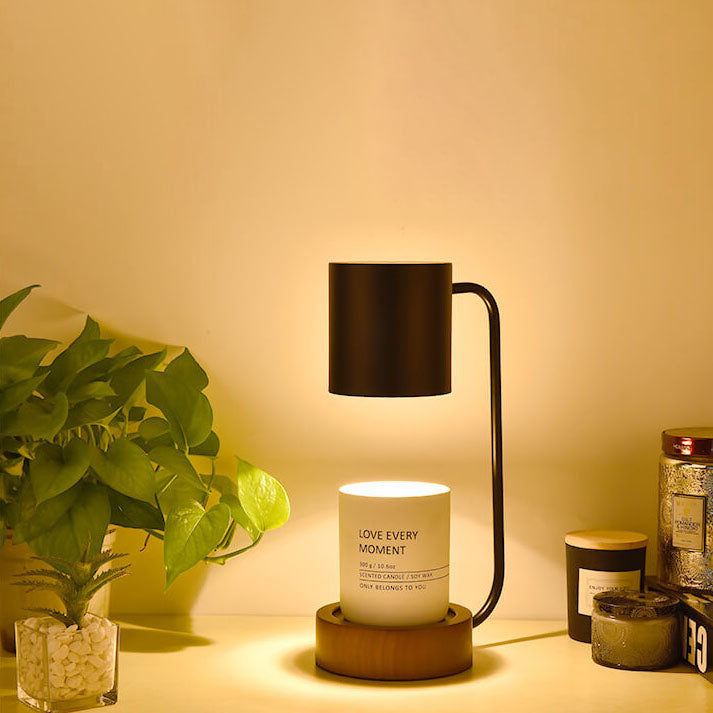 Japanese Minimalist Wood Timing Dimming 1-Light Melting Wax Table Lamp Lumendat