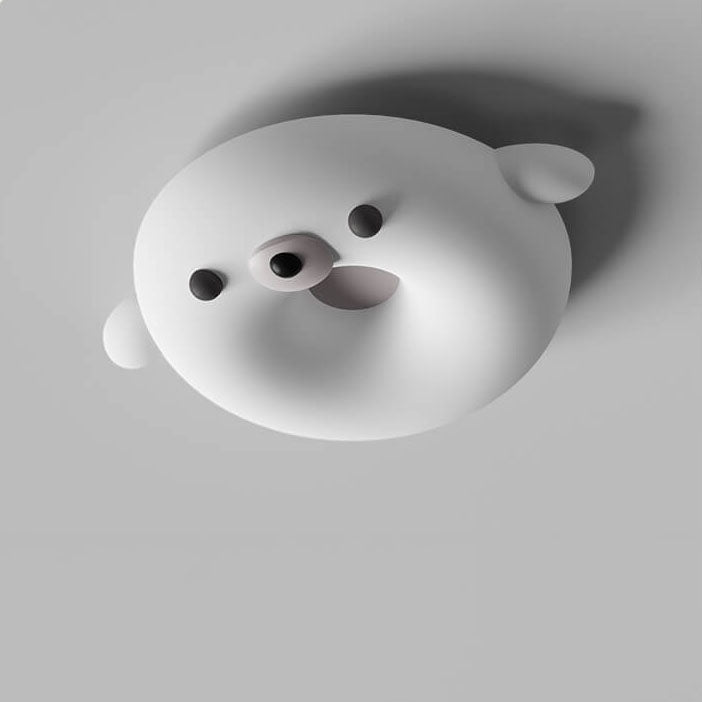 Lumendat Adorable Cream Style Cartoon Seal LED Kids Flush Mount Ceiling Light Lumendat